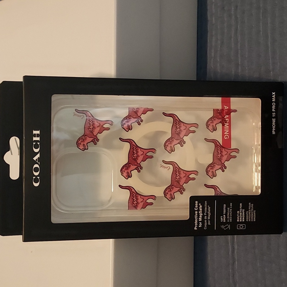 Coach Pink Dinosaur Phone Case